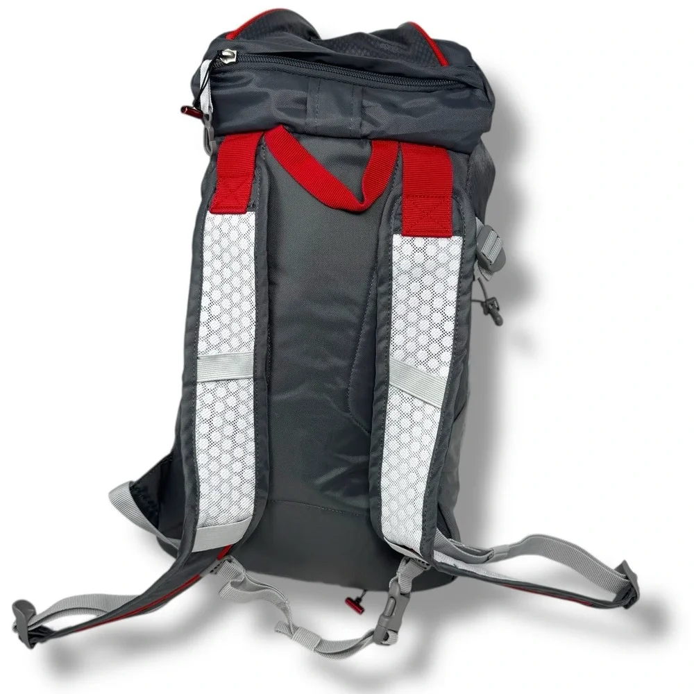 Timber Ridge Bendeleben 15L Backpack Gray Red Lightweight Hiking Day Pack - NEW‎